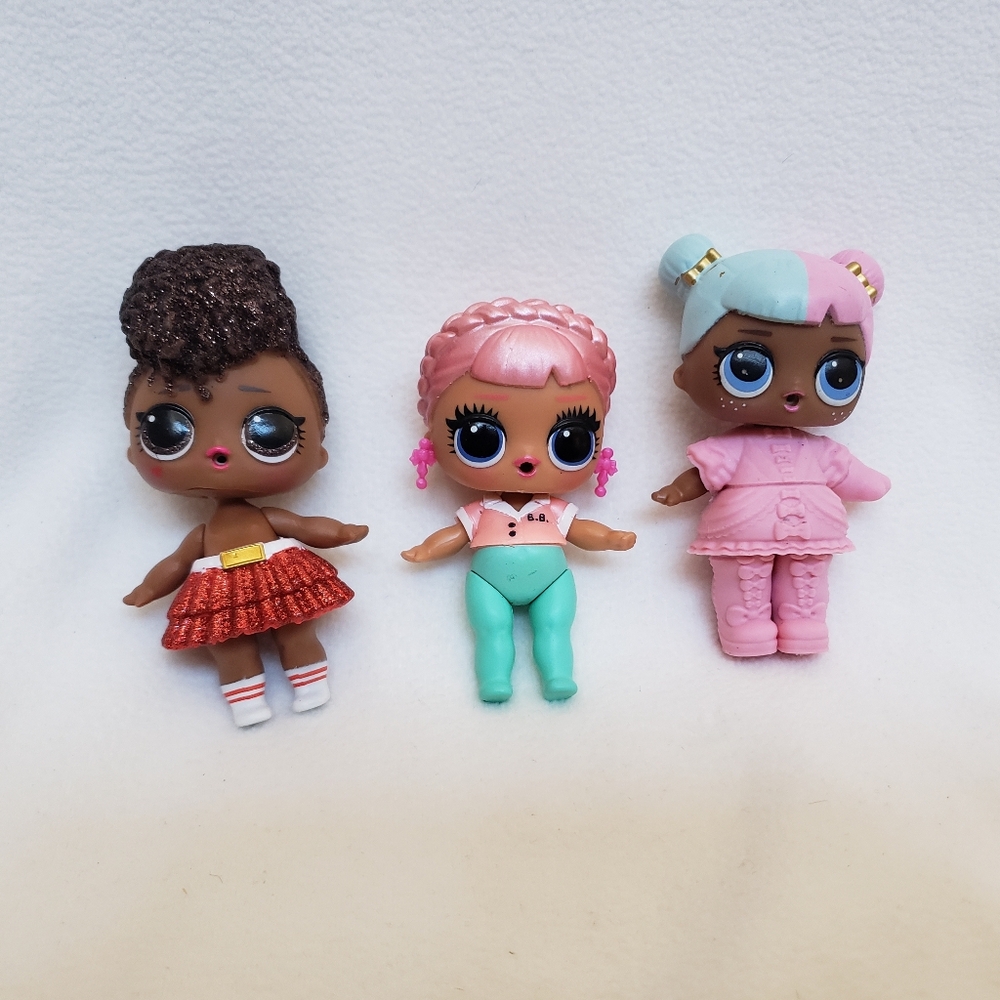 Lot of 3 Authentic L.O.L. Surprise Dolls Mini LOL Figures MGA Mixed Characters
